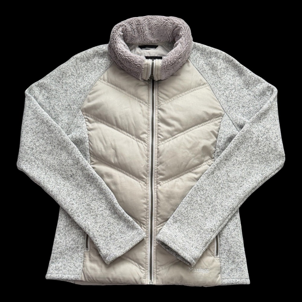 Marmot Women Jacket Medium Thea 700 Fill Down Insulate Gray Puffer Fleece Winter - Picture 16 of 16